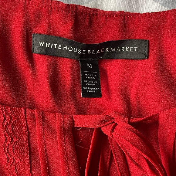 WHBM Ruby Red Tie String Sleeveless Top - Picture 8 of 8